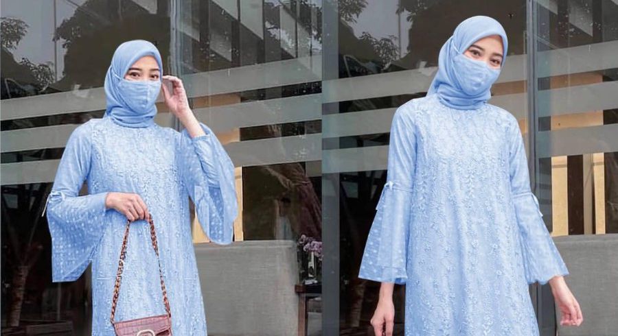 Baju Biru Muda Cocok dengan Jilbab Warna Apa