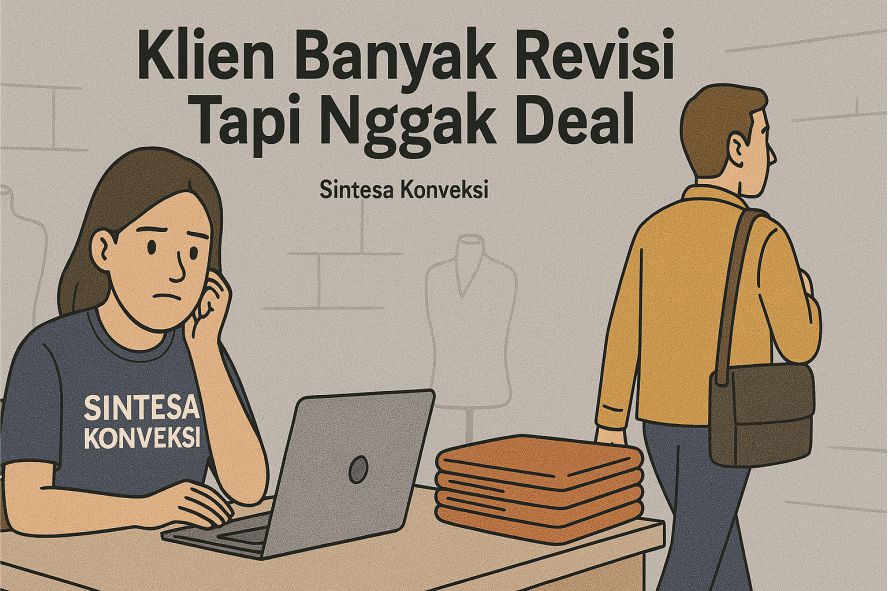 Cara Hadapi Klien Konveksi yang Banyak Revisi Tapi Nggak Deal