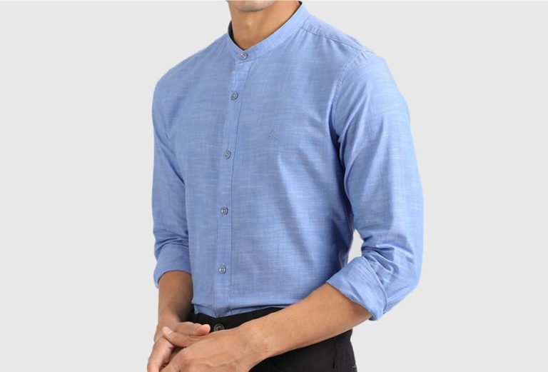 Kemeja Mandarin Collar kerah shanghai