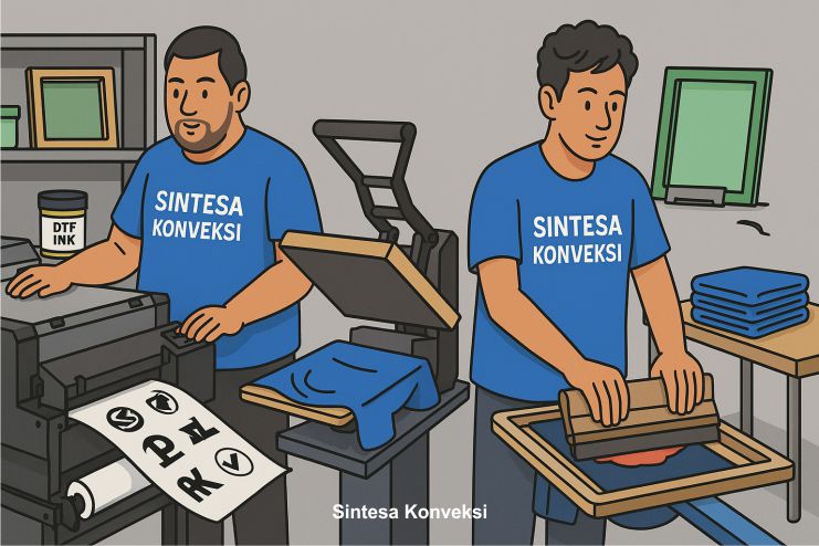 Perbandingan Sablon DTF dan Sablon Rubber