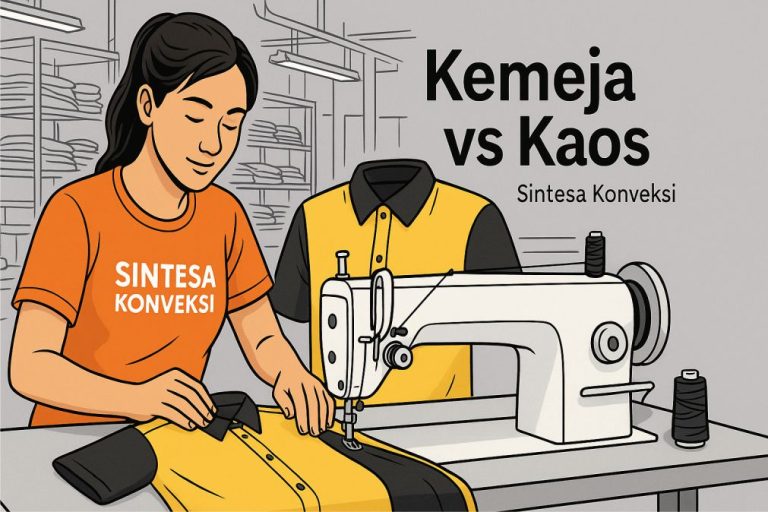 Perbedaan Jahit Kaos dan Kemeja