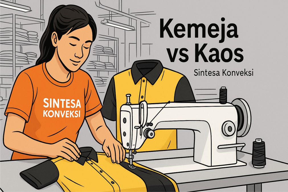 Perbedaan Jahit Kaos dan Kemeja