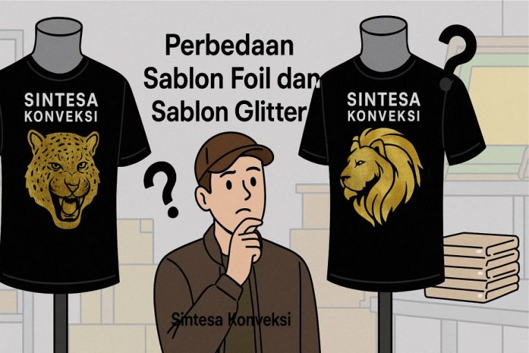 Perbedaan Sablon Foil dan Glitter