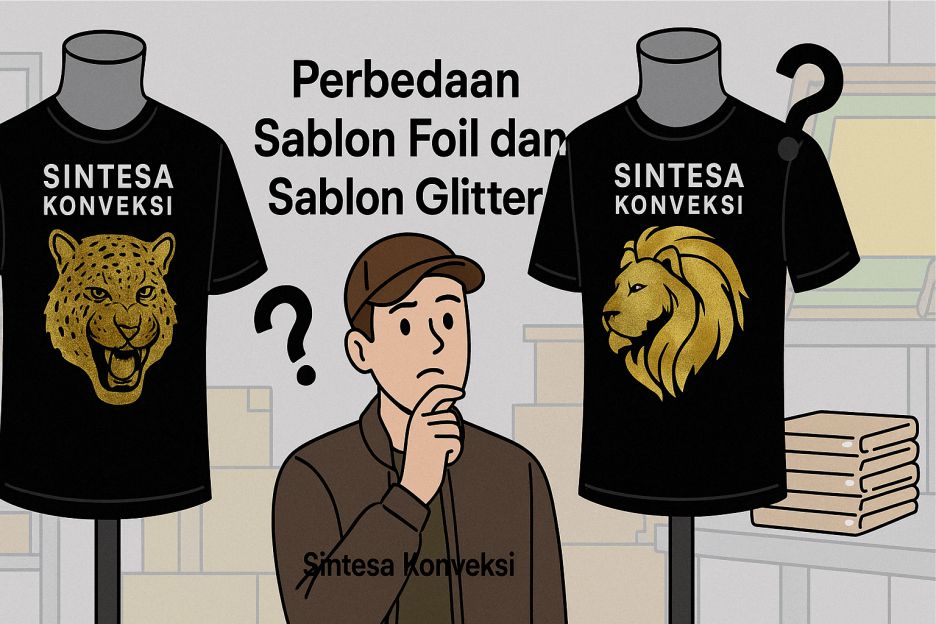 Perbedaan Sablon Foil dan Glitter