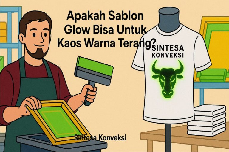 Sablon Glow Bisa Digunakan di Kaos Warna Terang