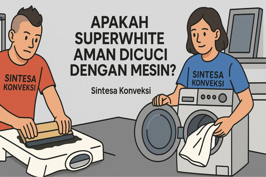Sablon Superwhite Aman Dicuci dengan Mesin