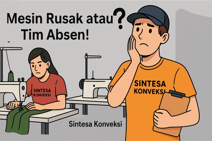 Solusi Cepat Kalau Mesin Rusak atau Tim Absen di Konveksi
