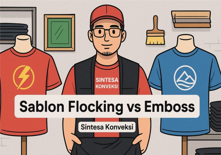 Sablon Flocking vs Emboss