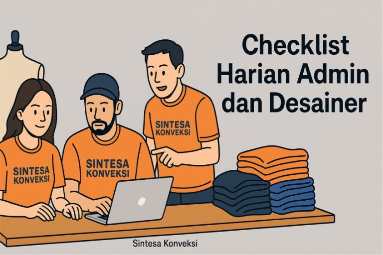 Checklist Kerja Harian untuk Admin dan Desainer di Konveksi
